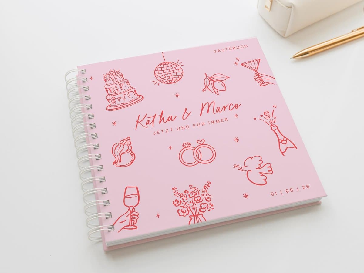 Etsy Personalisiertes Hochzeitsgästebuch