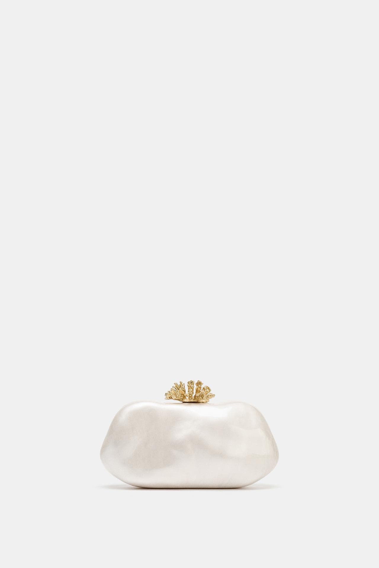 Zara Clutch mit Metalldetail